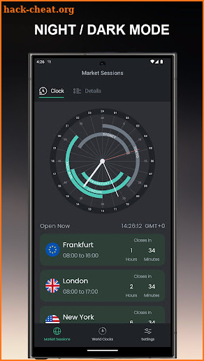 Forex Hours, FX sessions Clock screenshot