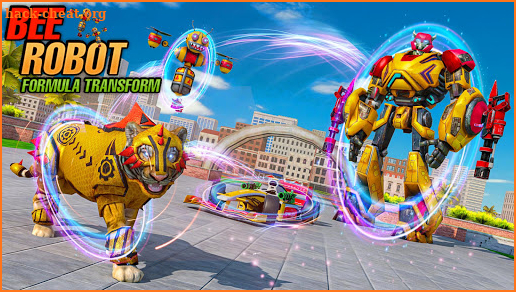 Formula Robot Car Game – Bee Robot Transform Game screenshot