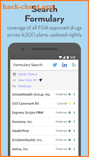 Formulary Search screenshot