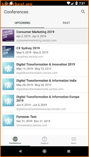 Forrester Events screenshot