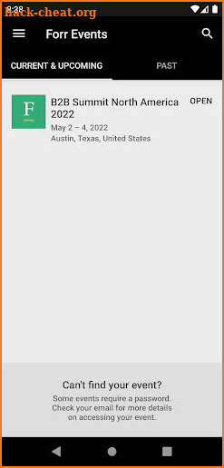 Forrester Events App screenshot