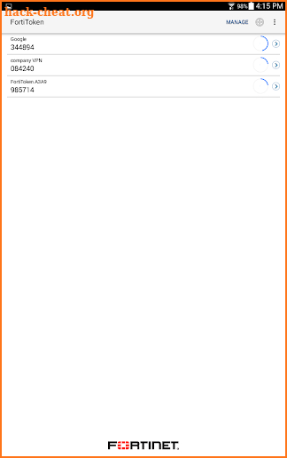 FortiToken Mobile screenshot