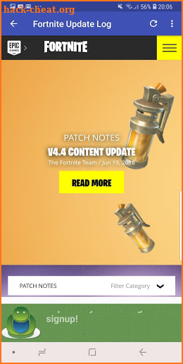 Fortnite Server and Update Status screenshot