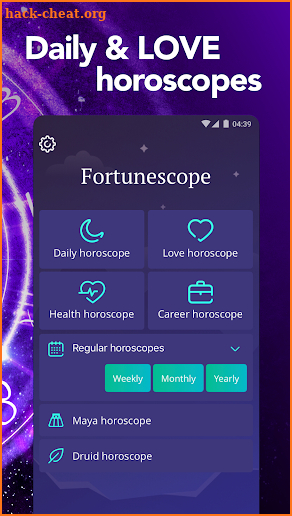 Fortunescope: Daily horoscope for zodiac signs screenshot