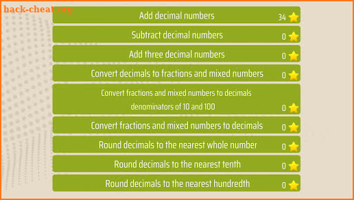 Fourth grade Math skills - Decimals screenshot