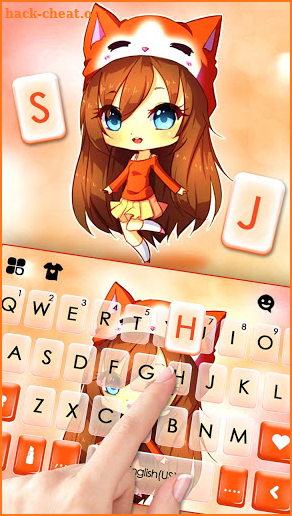 Fox Girl Keyboard Theme screenshot