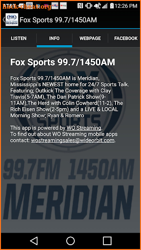 Fox Sports 99.7/1450AM screenshot