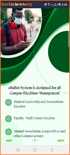 FPE eBallot screenshot