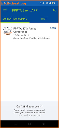 FPPTA Event APP screenshot