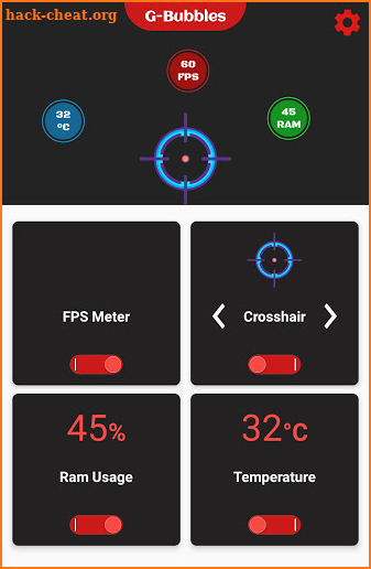 FPS Meter & Crosshair Free - Gamer Bubbles screenshot