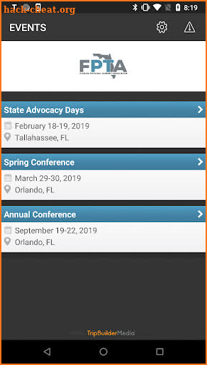 FPTA Events screenshot