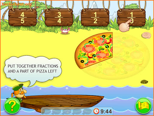 Fractions. Smart Pirates. Free screenshot