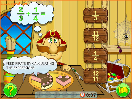 Fractions. Smart Pirates. Free screenshot