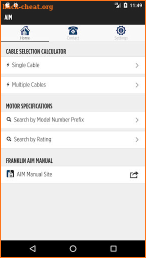 Franklin Electric AIM screenshot