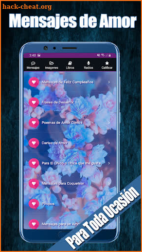 Frases de Amor y Mensajes Románticos Para Whatsapp screenshot