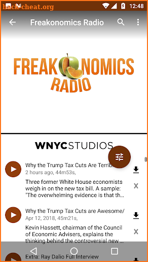 Freakonomics station podcast screenshot