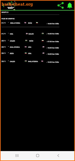 Frecuencia Fútbol fixture screenshot