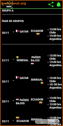 Frecuencia Fútbol fixture screenshot