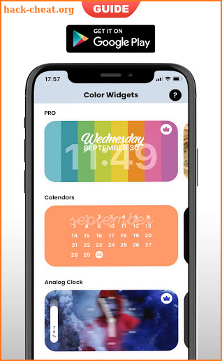 Free Color Widgets Guide screenshot