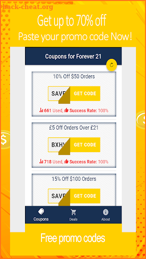 Free Coupons for Forever 21 screenshot