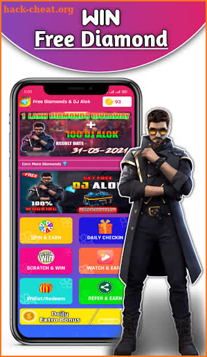 Free Diamond And Elite Pass And Free Dj Alok 2021 screenshot