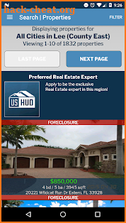 Free Foreclosure Real Estate Search by USHUD.com screenshot