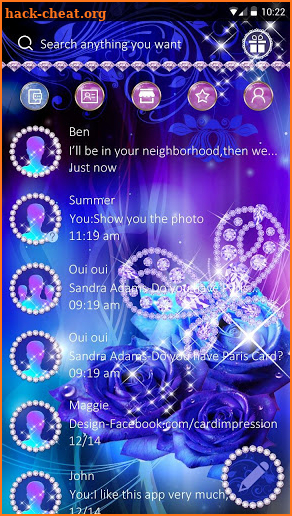 (FREE) GO SMS BLING BLING THEME screenshot