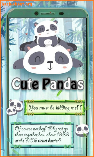 (FREE) GO SMS CUTE PANDAS THEME screenshot