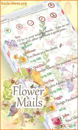 (FREE) GO SMS FLOWER MAILS THEME screenshot