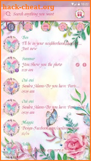 (FREE) GO SMS FLOWER PLUS THEME screenshot