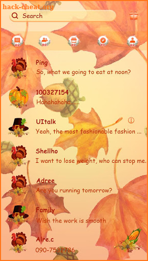 (FREE) GO SMS HAPPY THANKSGIVING THEME screenshot