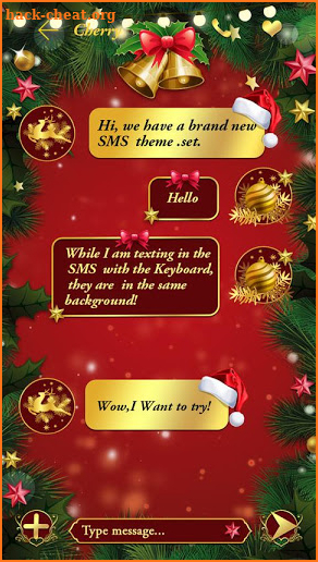 (FREE) GO SMS MERRY XMAS THEME screenshot