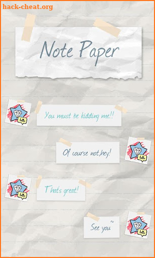 (FREE) GO SMS NOTEPAPER THEME screenshot