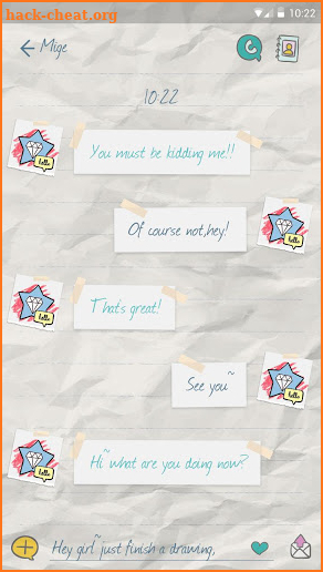 (FREE) GO SMS NOTEPAPER THEME screenshot