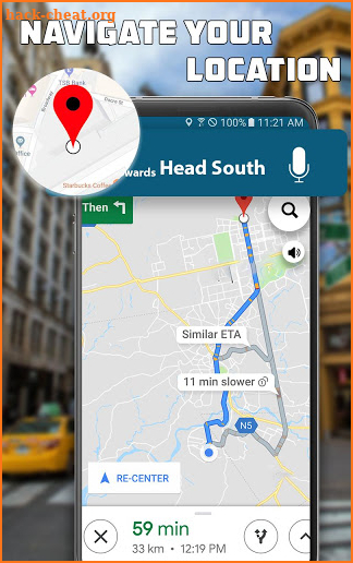 Free GPS Map – Live Traffic Directions Map screenshot