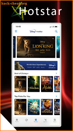 Free Hotstar movies HD hotstar live tv show Guide screenshot