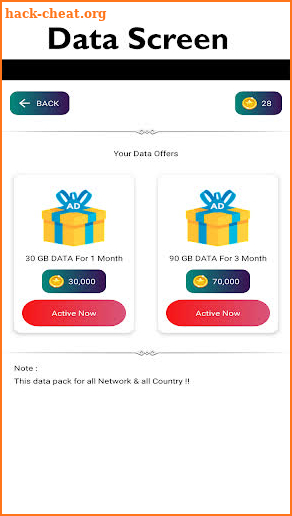 Free Internet app : 25 GB free Data & all network screenshot