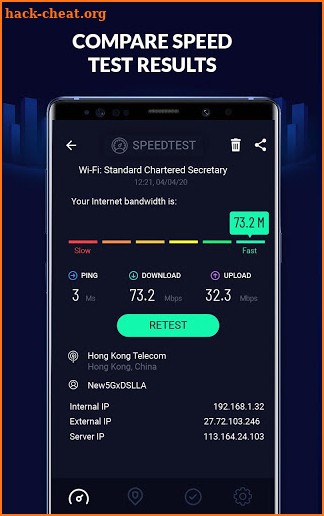 Free Internet Speed Test - Check My Network Speed screenshot