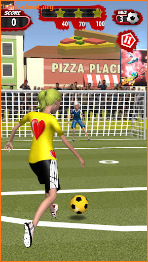 Free Kick Football Toon - 3D Football game screenshot