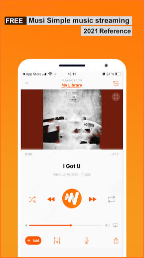 FREE Musi Simple Music Streaming App Reference screenshot