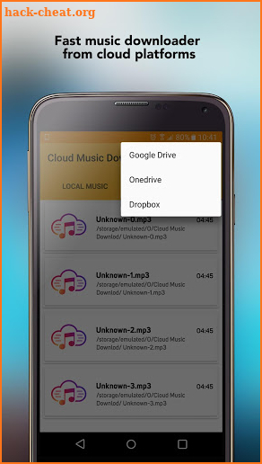 Free Music Download from Cloud Services Offline screenshot