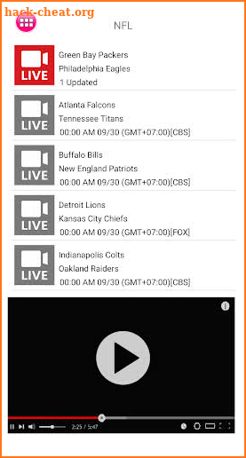 Free NFL NCAA Football Live Streaming TV screenshot