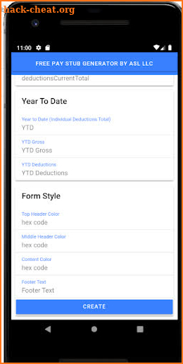 Free Pay Stub Generator screenshot