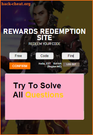 Free Redeem Code Fire screenshot