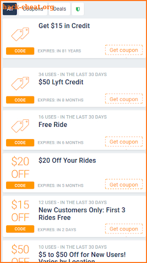 Free Rides - Cab coupons for Lyft screenshot