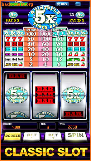 Free Slot Machine Five - Quintuple times pay screenshot