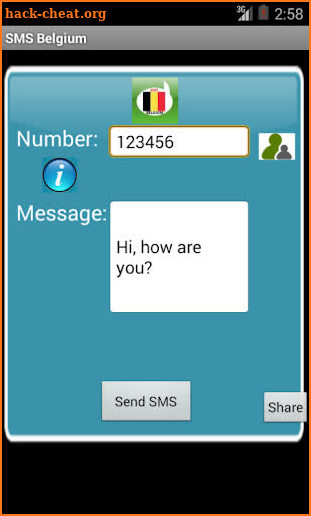 Free SMS Belgium screenshot