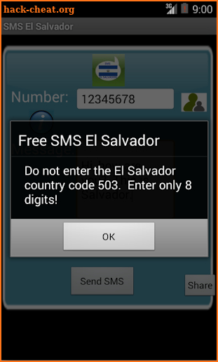 Free SMS El Salvador screenshot