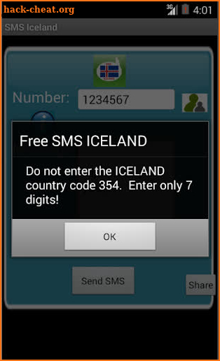 Free SMS Iceland screenshot