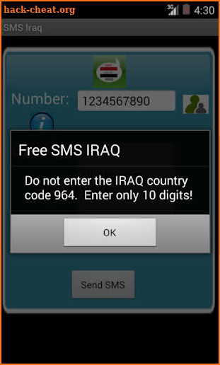 Free SMS Iraq screenshot